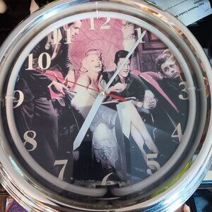 Elvis,MM,Bogart,James Dean Retro lighted Neon Wall Clock-RARE-LQQK!